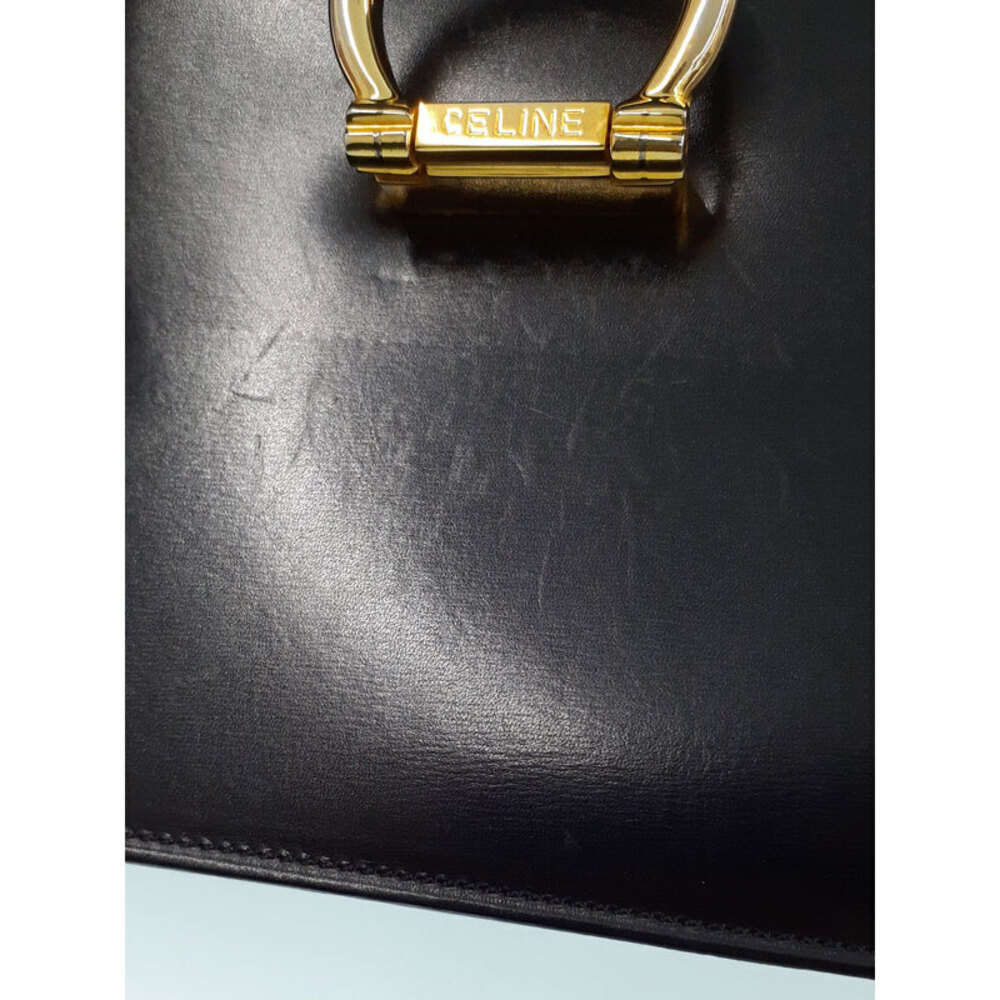 Celine Black Leather Top Handle Bag - Picture 5 of 9